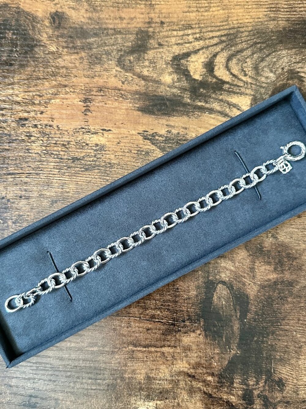 David Yurman Oval Link Chain Bracelet in Sterling Silver - 10mm - Large